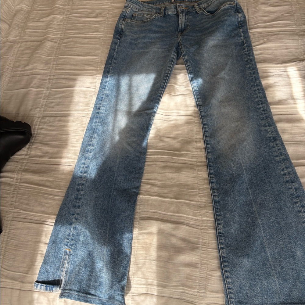 7 For All Mankind Light Blue Flare Jeans